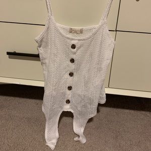 Altar’d state White Beach tie tank top